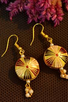 Designer Meenakari Work Dangler Drop Earrings