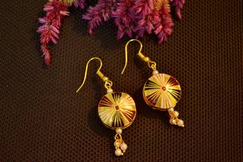 Designer Meenakari Work Dangler Drop Earrings 2