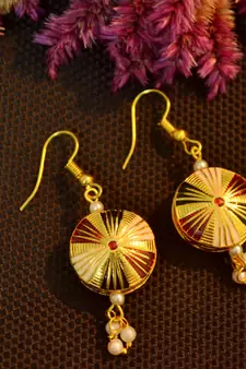 Designer Meenakari Work Dangler Drop Earrings