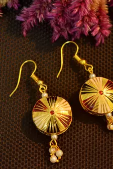 Designer Meenakari Work Dangler Drop Earrings