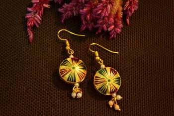 Designer Meenakari Work Dangler Drop Earrings 3
