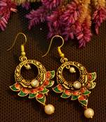 Designer Meenakari Work Dangler Drop Earrings