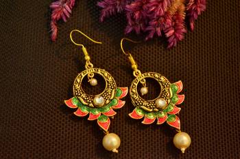 Designer Meenakari Work Dangler Drop Earrings 1