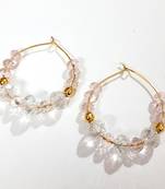 White crystal hoops
