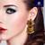 Green pearl earrings