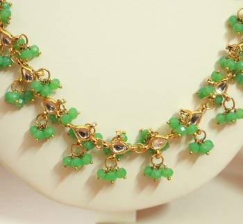 Green crystal necklaces 2