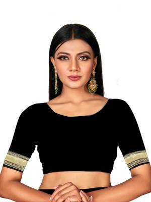 Mehrang Black Woven Banarasi Silk Saree with Blouse  5