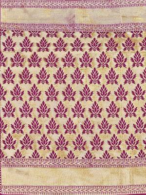 Mehrang Purple Woven Banarasi Silk Saree with Blouse  4