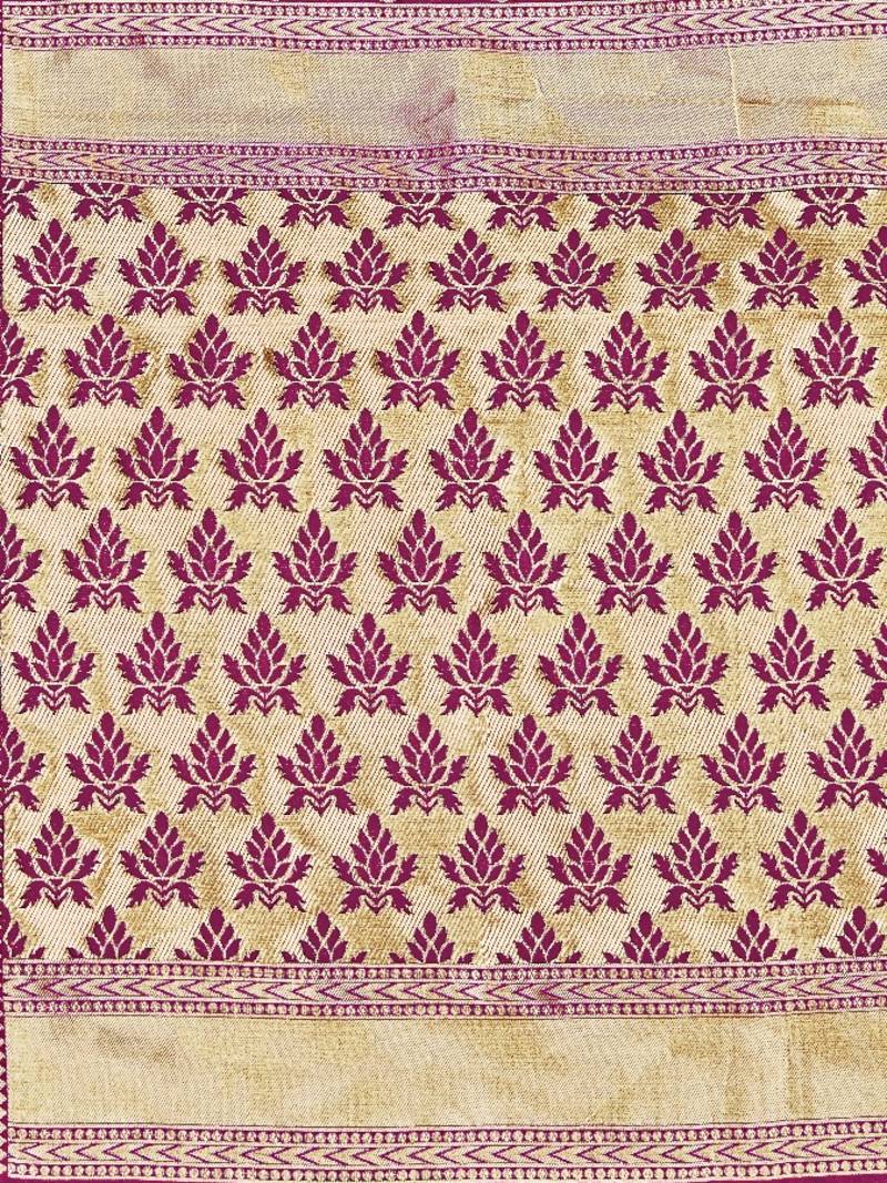 Mehrang Purple Woven Banarasi Silk Saree with Blouse 