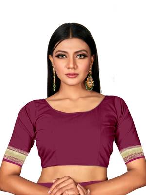 Mehrang Purple Woven Banarasi Silk Saree with Blouse  5