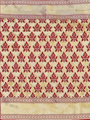 Mehrang Maroon Woven Banarasi Silk Saree with Blouse  4