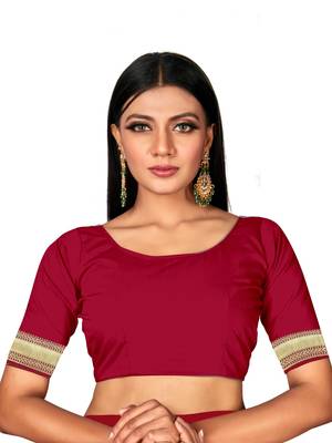 Mehrang Maroon Woven Banarasi Silk Saree with Blouse  5