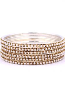White bangles-and-bracelets