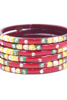 Red bangles-and-bracelets