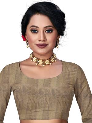 Mehrang Navy Blue Woven Banarasi Silk Saree with Blouse 6