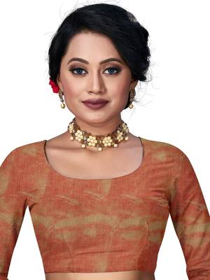 Mehrang Red Woven Banarasi Silk Saree with Blouse 6