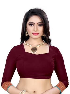 Mehrang Maroon Woven Banarasi Silk Saree with Blouse 4