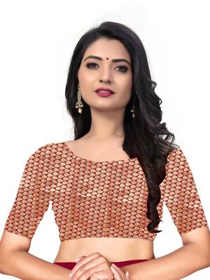 Mehrang Maroon Vichitra Silk Saree with Blouse 5