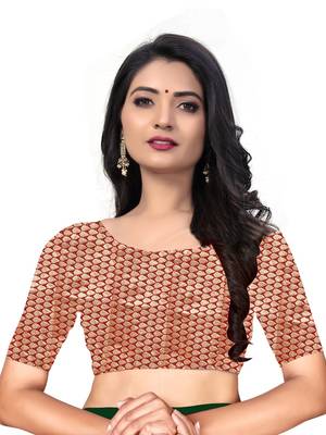 Mehrang Green Vichitra Silk Blend Saree With Blouse 5