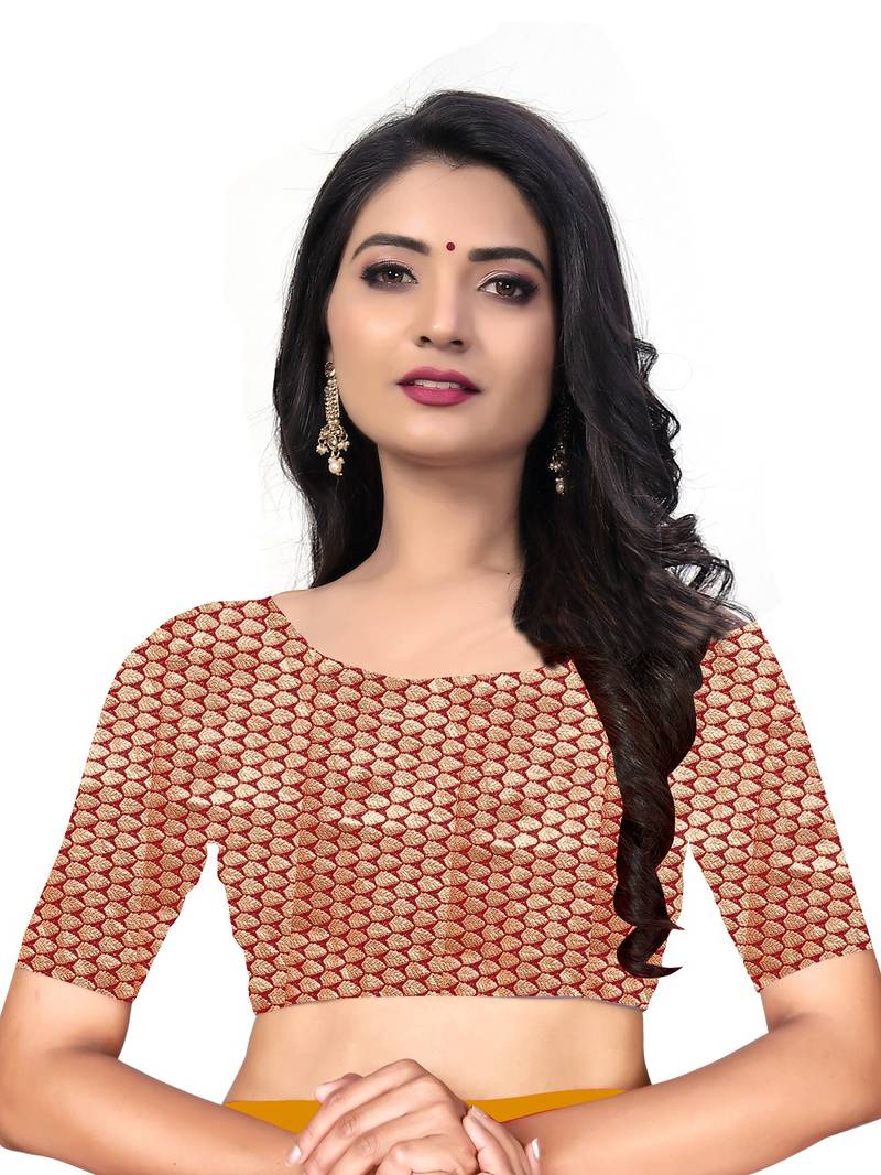 Mehrang Yellow Vichitra Silk Blend Saree With Blouse