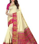 Golden woven  kanjivaram silk saree with blouse
