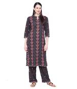 Grey embroidered rayon salwar
