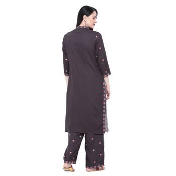 Grey embroidered rayon salwar 2