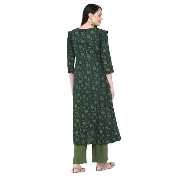 Green printed rayon salwar 2