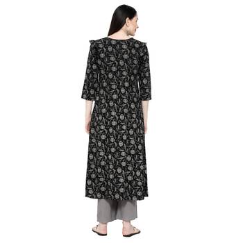 Black printed rayon salwar 2
