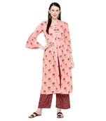 Pink printed rayon salwar