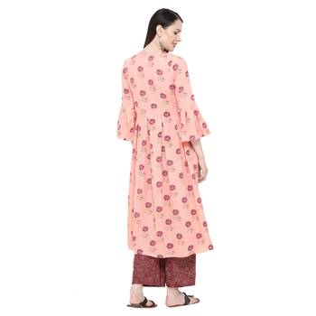 Pink printed rayon salwar 2