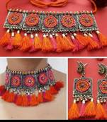 Pink crystal chokers