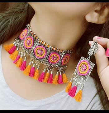 Pink crystal chokers 4