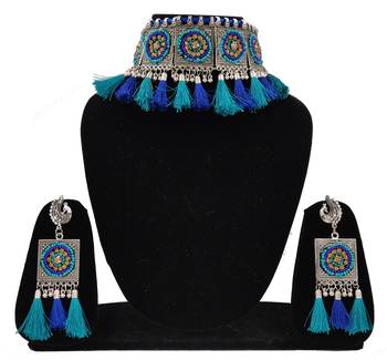 Blue crystal chokers 3