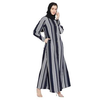 Multicolor plain crepe abaya 4