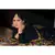 Stunning resham silk jamdani saree in black with all over multi colour floral work