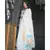 Stunning resham silk jamdani saree in white with intricate butterfly motifs