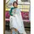 Stunning resham silk jamdani saree in white with intricate butterfly motifs