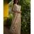 Stunning matka silk jamdani saree in beige with all over floral motifs