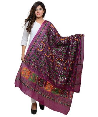 Hand embroidered kutch work designer multicolour dupatta 2