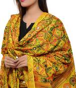 Hand embroidered kutch work designer multicolour dupatta