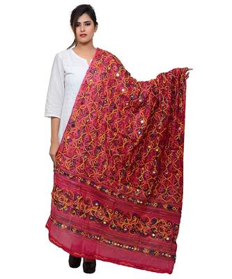 Hand embroidered kutch work designer multicolour dupatta 2