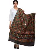 Hand embroidered kutch work designer multicolour dupatta