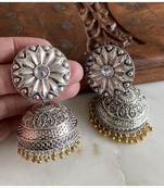 Beautiful Silver Color Designer Jhumkka Dj23356