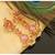 Beautiful Gold Tone Real Uncut Polki Pink Green Peacock Earrings Dj28095