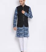 3Pc Kurta Pyjama and Waistcoat Set