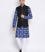 3Pc Kurta Pyjama and Waistcoat Set