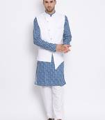 3Pc Kurta Pyjama and Waistcoat Set