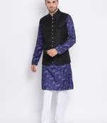 3Pc Kurta Pyjama and Waistcoat Set