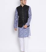 3Pc Kurta Pyjama and Waistcoat Set